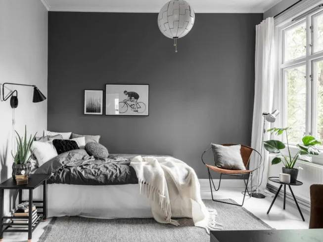 grey color bedroom